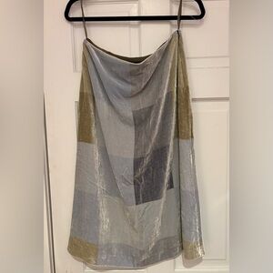 Banana Republic Olive and Grey Velvet Skirt